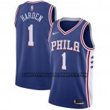 Canotte Philadelphia 76ers James Harden NO 1 Icon Blu