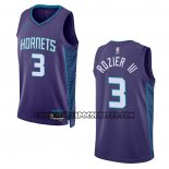 Canotte Charlotte Hornets Terry Rozier III NO 3 Statement 2022-23 Viola