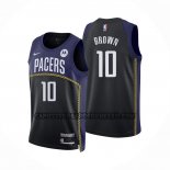 Canotte Indiana Pacers Kendall Brown NO 10 Citta 2022-23 Blu
