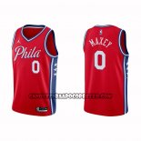 Canotte Philadelphia 76ers Tyrese Maxey NO 0 Statement 2020-21 Rosso