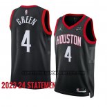 Canotte Houston Rockets Jalen Green NO 4 Statement 2023-24 Nero