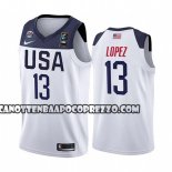 Canotte USA Brook Lopez 2019 FIBA Basketball World Cup Bianco