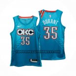 Canotte Oklahoma City Thunder Kevin Durant NO 35 Citta 2018-19 Blu