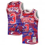 Canotte Philadelphia 76ers Allen Iverson NO 3 Mitchell & Ness Lunar New Year Rosso