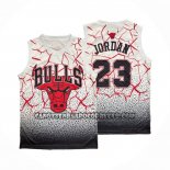 Canotte Chicago Bulls Michael Jordan NO 23 Mitchell & Ness Bianco Rosso