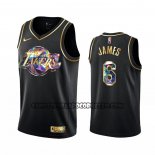 Canotte Golden Edition Los Angeles Lakers LeBron James NO 6 2021-22 Nero