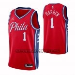Canotte Philadelphia 76ers James Harden NO 1 Statement 2020-21 Rosso