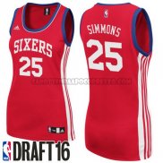 Canotte NBA Donna 76ers Simmons Rosso
