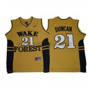 Canotte NBA NCAA Wake Forest Demon Deacons Tim Duncan Dorado