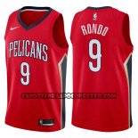 Canotte NBA Pelicans Rajon Rondo Statement 2017-18 Rosso