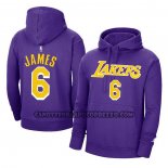 Felpa con Cappuccio Los Angeles Lakers LeBron James Viola