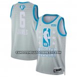 Canotte All Star 2022 Los Angeles Lakers LeBron James NO 6 Grigio