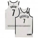 Canotte Brooklyn Nets Kevin Durant NO 7 Association Autentico Bianco