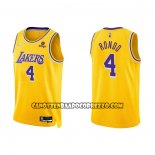 Canotte Los Angeles Lakers Rajon Rondo NO 4 75th Anniversary 2021-22 Giallo