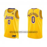 Canotte Los Angeles Lakers Russell Westbrook NO 0 75th Anniversary 2021-22 Giallo