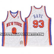 Canotte New York Knicks Bape Mitchell & Ness Bianco