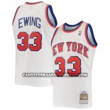 Canotte New York Knicks Patrick Ewing NO 33 Mitchell & Ness 1985-86 Bianco