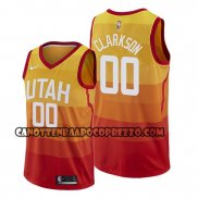 Canotte Utah Jazz Jordan Clarkson Citta Edition Arancione