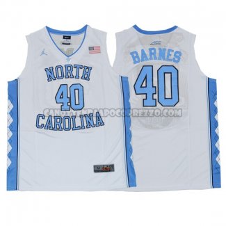 Canotte NBA NCAA North Carolina Barnes Bianco