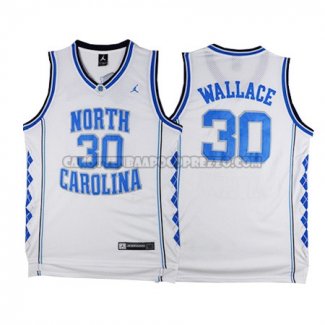 Canotte NBA NCAA Universidad de Carolina del Norte Wallace Bianc