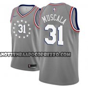 Canotte NBA Philadelphia 76ers Mike Muscala Ciudad 2018-19 Grigi