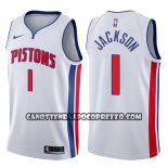 Canotte NBA Pistons Reggie Jackson Association 2017-18 Bianco