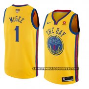 Canotte NBA Warriors Javale Mcgee Ciudad 2017-18 Or