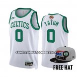 Canotte Boston Celtics Jayson Tatum NO 0 75th Anniversary 2022 NBA Finals Bianco