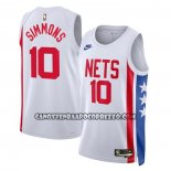 Canotte Brooklyn Nets Ben Simmons NO 10 Classic 2022-23 Bianco