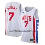 Canotte Brooklyn Nets Kevin Durant NO 7 Classic 2022-23 Bianco