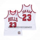 Canotte Chicago Bulls Michael Jordan NO 23 Mitchell & Ness 1995-96 Bianco