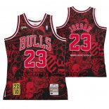 Canotte Chicago Bulls Michael Jordan NO 23 Mitchell & Ness Hebru Brantley Nero