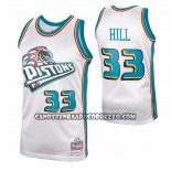 Canotte Detroit Pistons Grant Hill NO 33 Mitchell & Ness 1998-99 Bianco