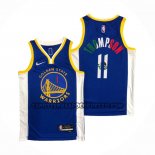 Canotte Golden State Warriors Klay Thompson NO 11 Icon Royal Special Messico Edition Blu