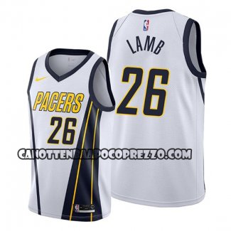 Canotte Indiana Pacers Jeremy Lamb Earned Bianco