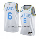 Canotte Los Angeles Lakers LeBron James NO 6 Classic 2022-23 Bianco