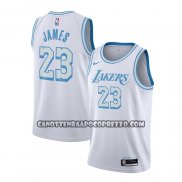 Canotte Los Angeles Lakers Lebron James Citta 2020-21 Bianco
