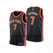 Canotte New York Knicks Carmelo Anthony NO 7 Citta 2022-23 Nero