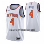 Canotte New York Knicks Derrick Rose NO 4 Association Bianco