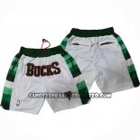 Pantaloncini Milwaukee Bucks Bianco