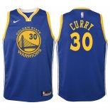 Canotte NBA Autentico Bambino Warriors Curry 2017-18 Blu