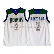 Canotte NBA Huskies Lonzo Ball Blanco
