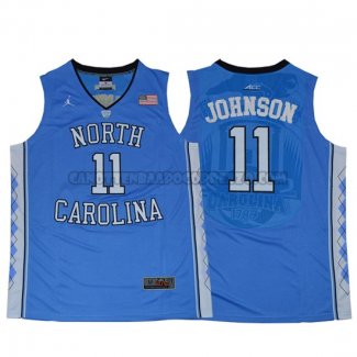Canotte NBA NCAA North Carolina Johnson Blu