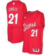 Canotte NBA Natale 76ers Embiid 2016 Rosso