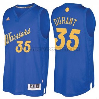 Canotte NBA Natale Warriors Durant 2016 Blu