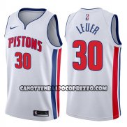 Canotte NBA Pistons Jon Leuer Association 2017-18 Bianco