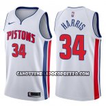 Canotte NBA Pistons Tobias Harris Association 2017-18 Bianco