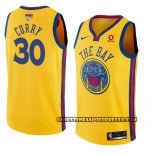 Canotte NBA Warriors Stephen Curry Ciudad 2017-18 Or