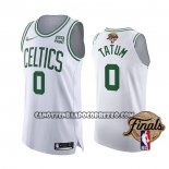 Canotte Boston Celtics Jayson Tatum NO 0 Association Autentico 2022 NBA Finals Bianco