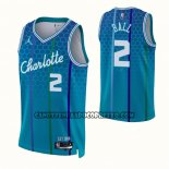 Canotte Charlotte Hornets Lamelo Ball NO 2 Citta 2021-22 Blu